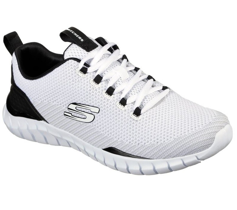 Skechers Herr Vita/Svarta Sneakers - Overhaul - Landhedge - Sverige (HLWVA-3091)